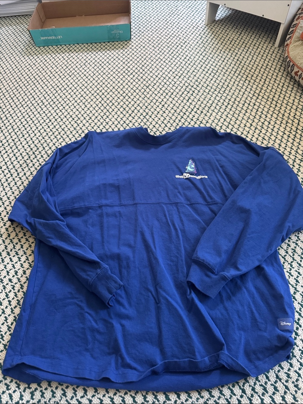 Disney Royal Blue Long Sleeve Graphic Tee with Sorcerer Hat
